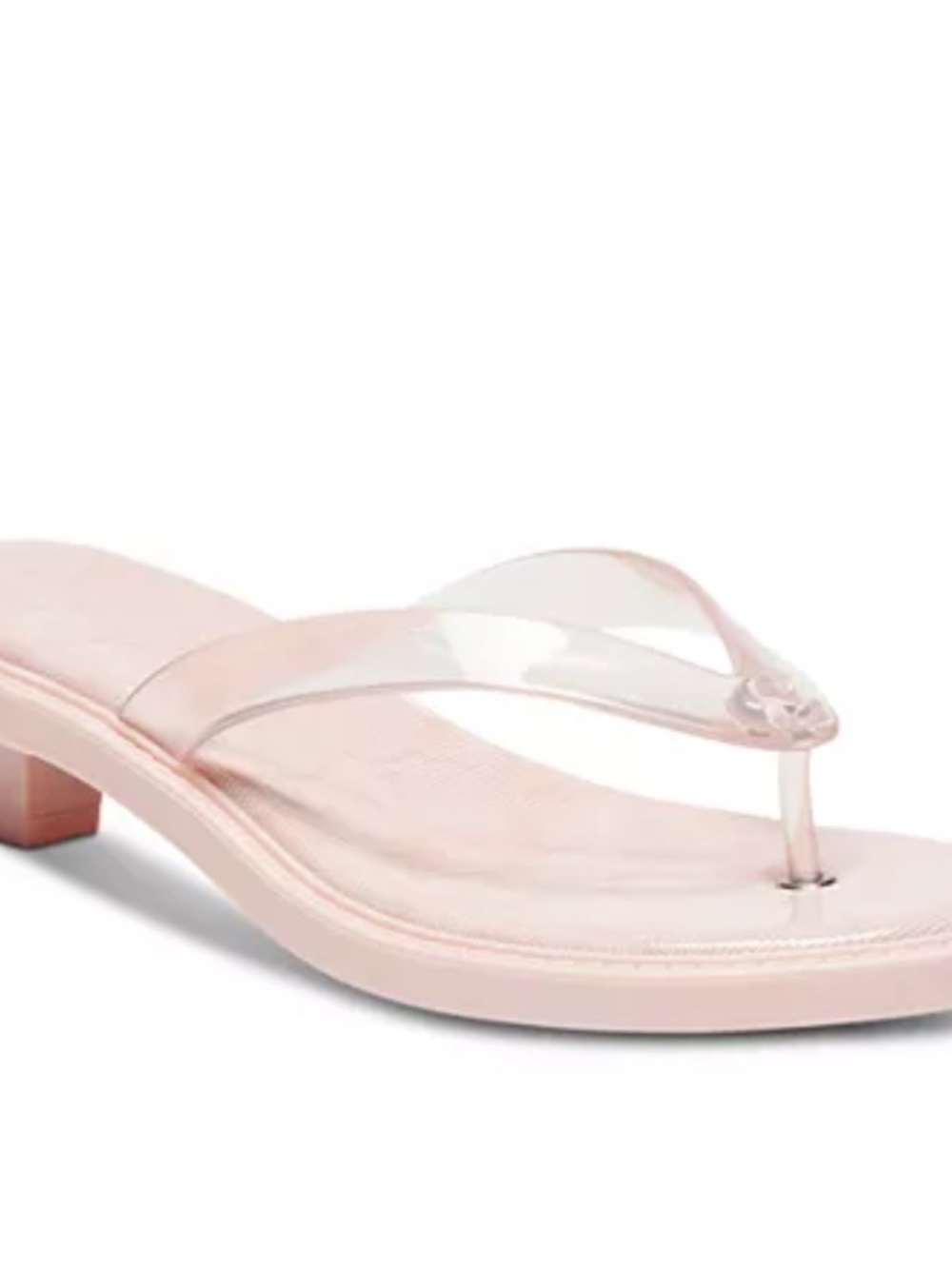 Coach Women’s Candy Pink Jelly Thong Kitten Heel Sandals - Picture 3 of 8